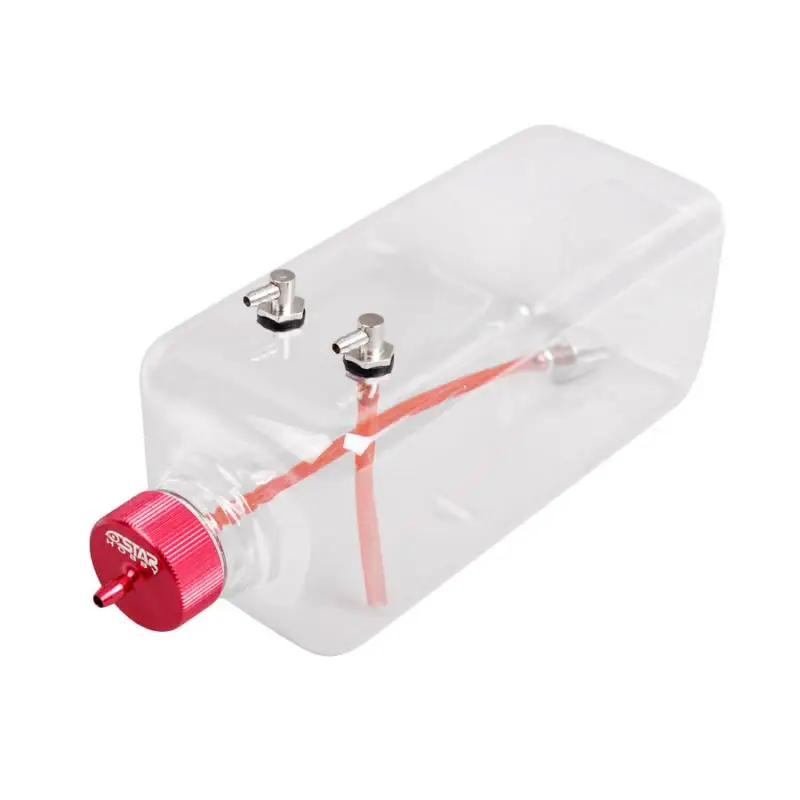 Leakproof RC Fuel Tank with Tubing Retainer CNC Machined Metal Filler Professional Auxiliary Tank for RC Vehicles