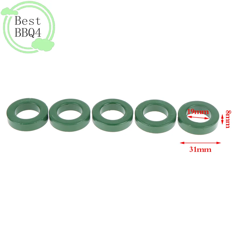(BBQ4)5pcs Mn-Zn High Conductivity Green Ferrite Core Ring 31*19*8mm Anti-interference Filter Inductor