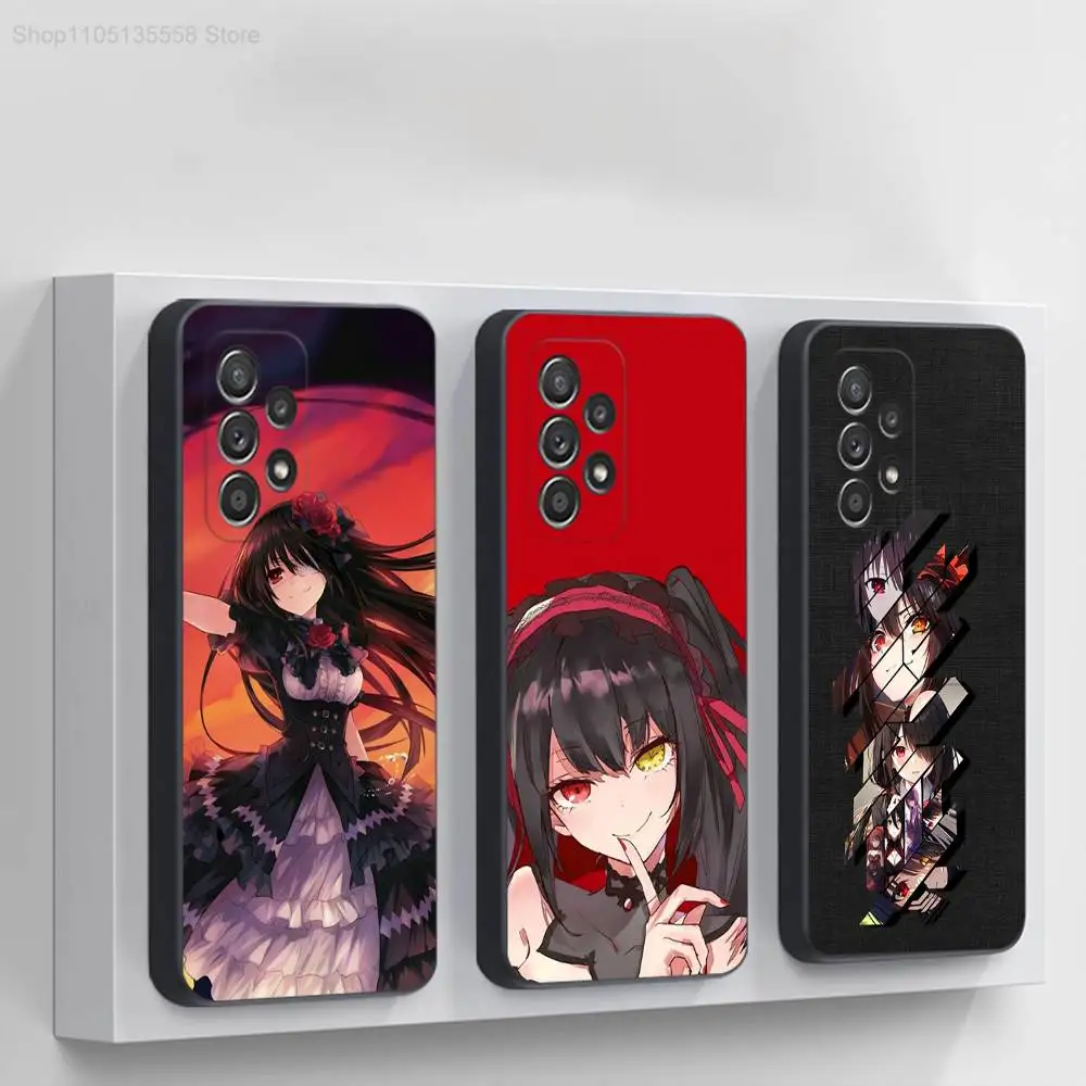 

Tokisaki K-Kurumi Phone Case For Samsung S 25,24,23,22,30,21,10,9,Ultra,Plus,Lite,FE,4,5G Black Soft Case