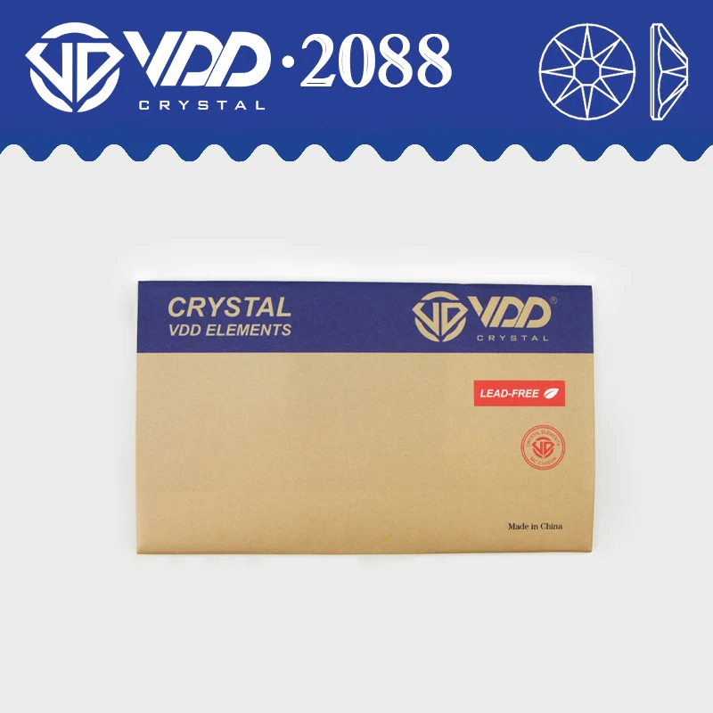 VDD 072 Siam AB SS16-SS30 kualitas tinggi AAAAA 2088 berlian imitasi kristal Flatback 8 besar 8 batu kecil untuk DIY kerajinan seni kuku