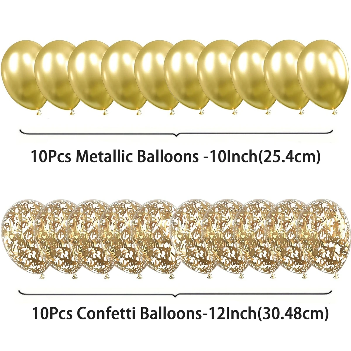 20pcs Metallic Confetti Balloons Party Latex Balloons for Birthday Weddings Anniversary Valentine\'s Day Party Decorations