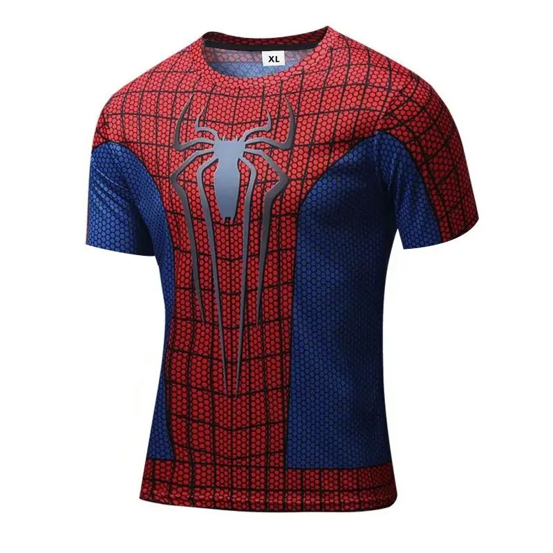 Camisetas de superhéroes Dis, camisetas informales de manga corta con cuello redondo, camisetas de Fitness con estampado de superhéroes, Tops