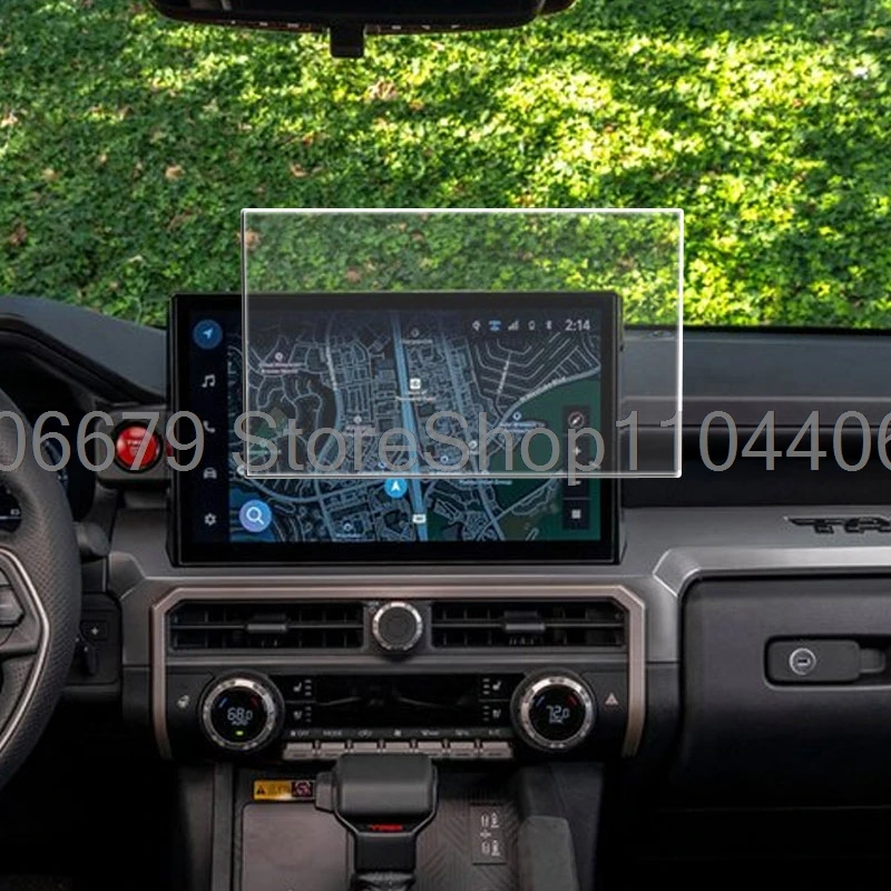 

Защитная пленка из закаленного стекла для автомобиля Toyota Tacoma 2024, 14-дюймовый автомобильный GPS-навигатор, ЖК-экран, фитинг против царапин