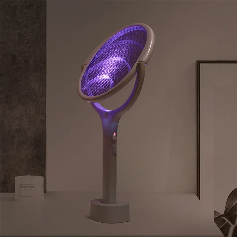 

AFOURT-вращающаяся головка, перезаряжаемая мухобойка, электрическая ракетка для мухобойки, ракетка для насекомых, комнатная мухобойка для насекомых, белая внутренняя мухобойка Z