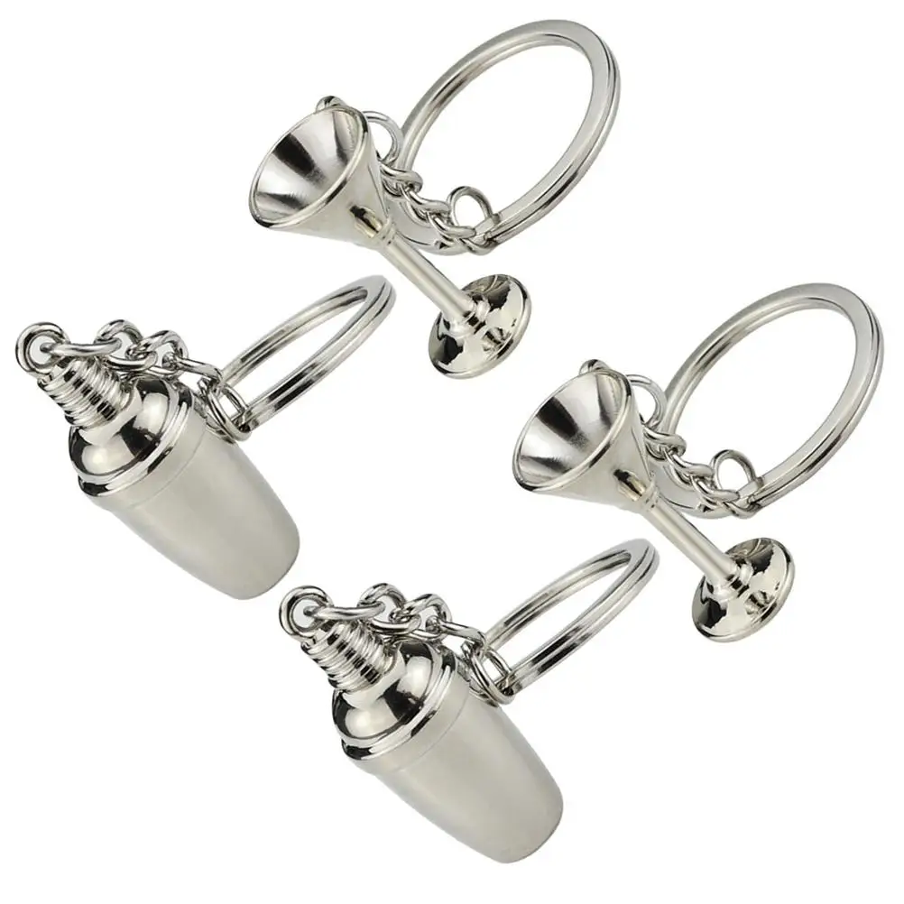 

4 Pcs Key Chain Men Keychain Novelty Souvenir Keyring Storage Pendant Car