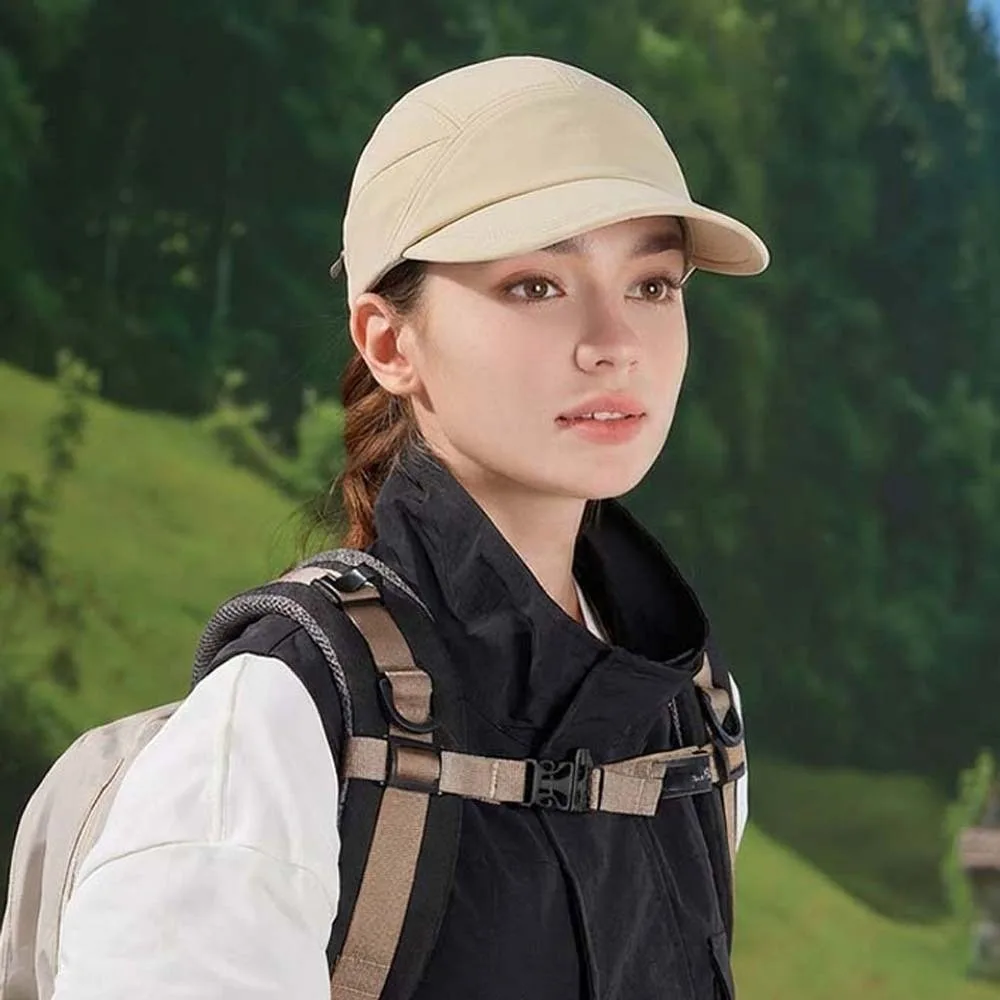 Breathable Summer Drawstring Baseball Cap Anti-splash Water Thin Windproof Peaked Cap Lightweight Nylon Sunscreen Equestrian Hat