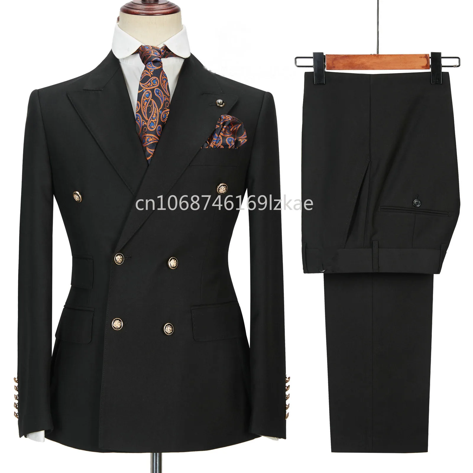 Traje laranja slim fit masculino, ternos de casamento lapela pico, blazer de baile, smoking noivo, jaqueta e calça, novo design, 2024