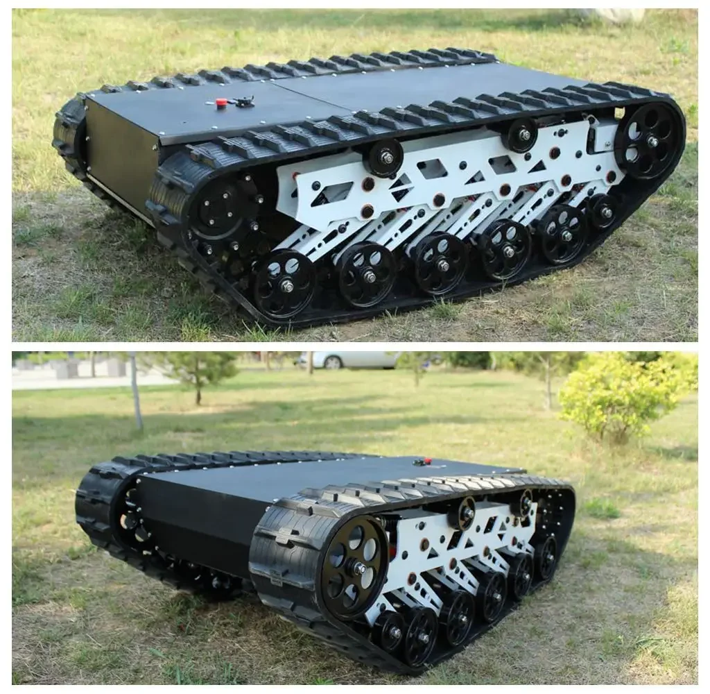 Small industrial body robot, wireless remote control, radius rotation, crawler robot chassis
