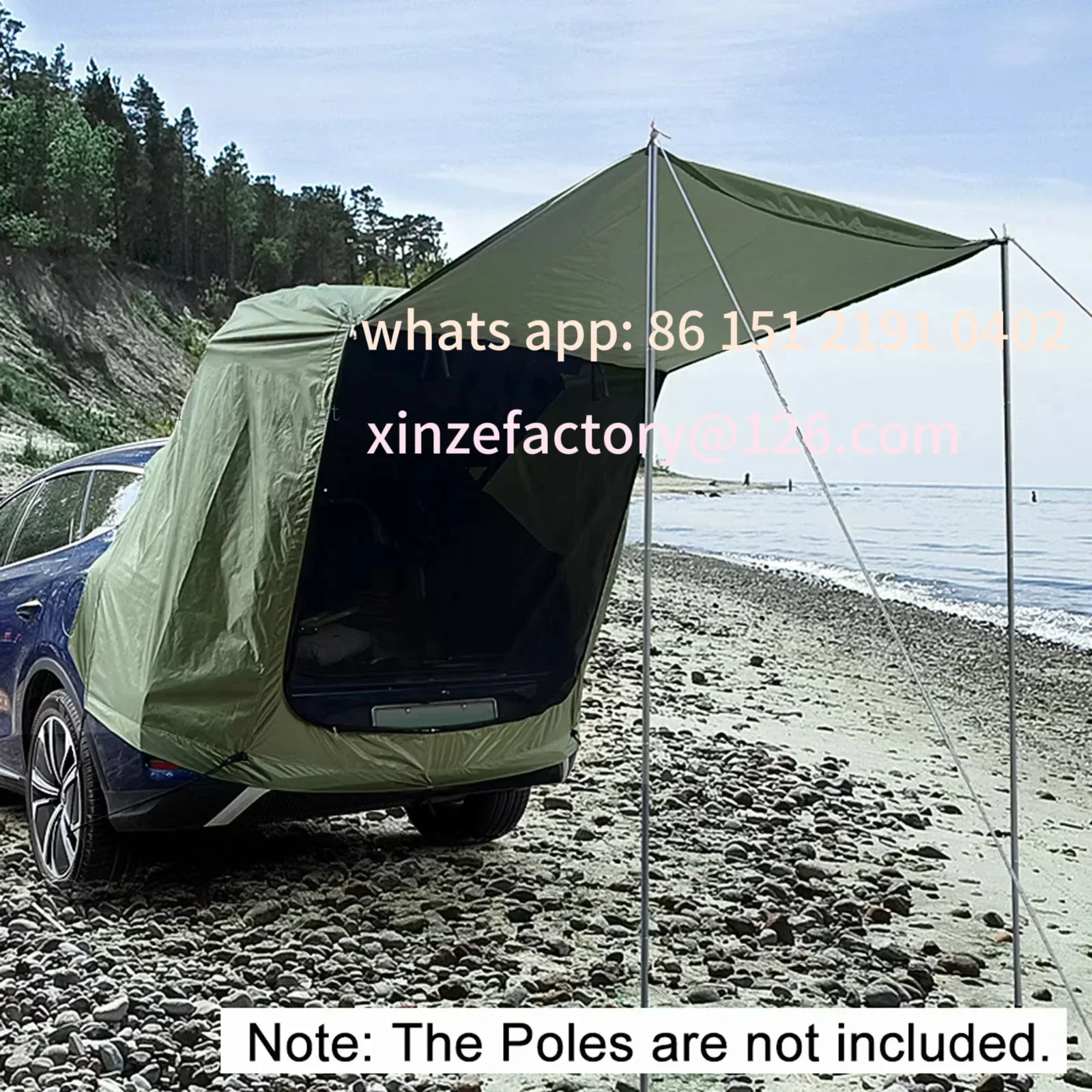 Customizable di tende da campeggio cabina SUV con tendalino ampio spazio ampio portellone posteriore per  tenda antist