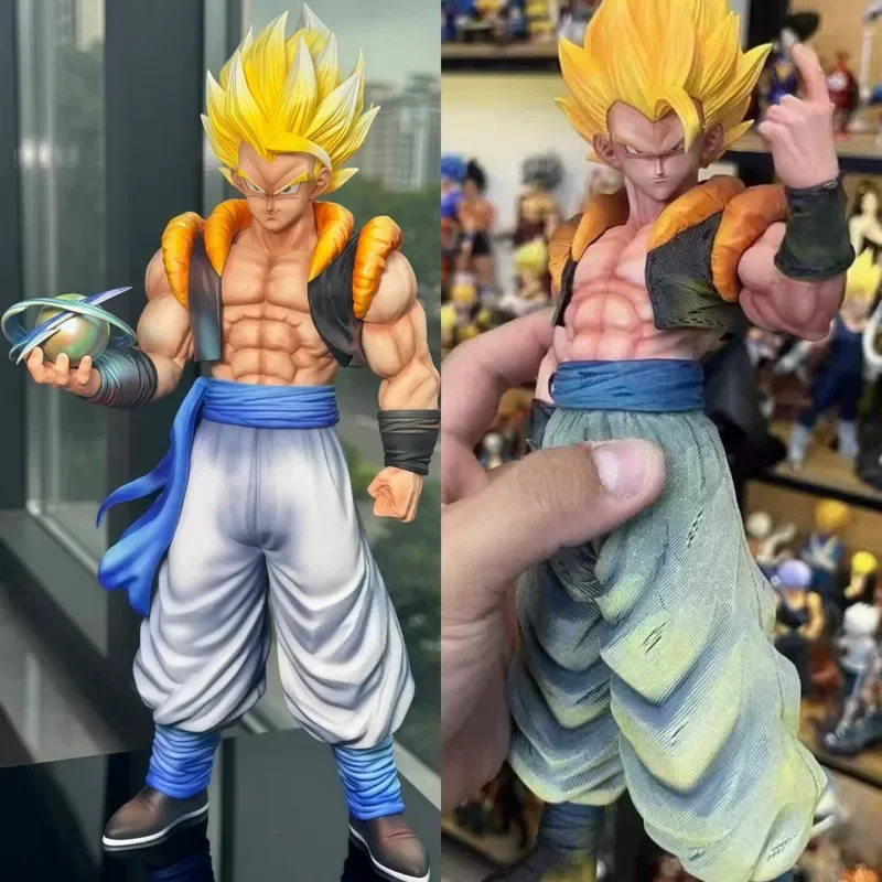 Dragon Ball Super Saiyan Gogeta Figur Stehende Daumen-Hoch-Pose Anime PVC Sammlerstück Statue Desktop-Ornament Geschenk Actionfiguren