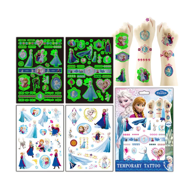 Disney Kids Temporary Tattoo Sticker Toy Frozen Stitch Spiderman DIY Face Arm Body Art Waterproof Tattoos Children