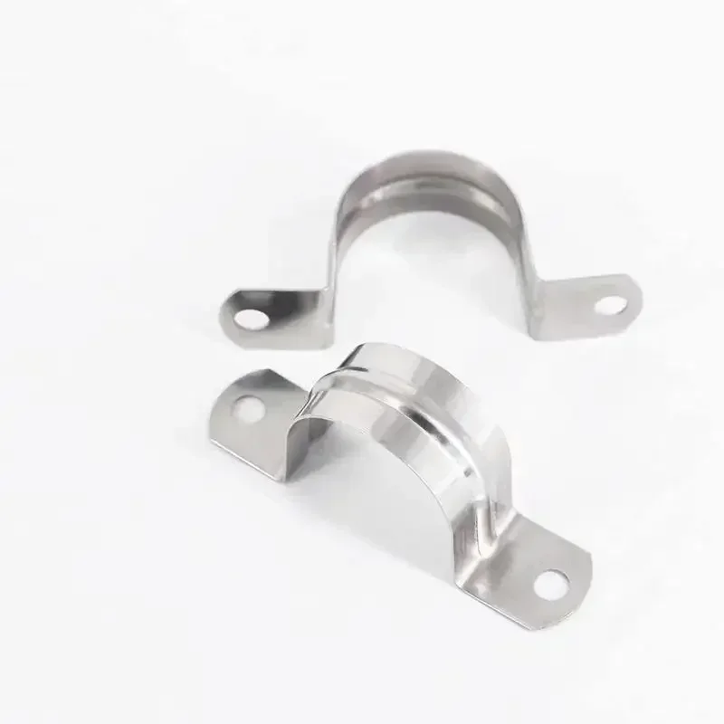 Abrazaderas de tubo tipo U de acero inoxidable, 20 piezas, tarjeta de tubo Ohm y abrazaderas de sillín a caballo para tuberías y soportes de agua