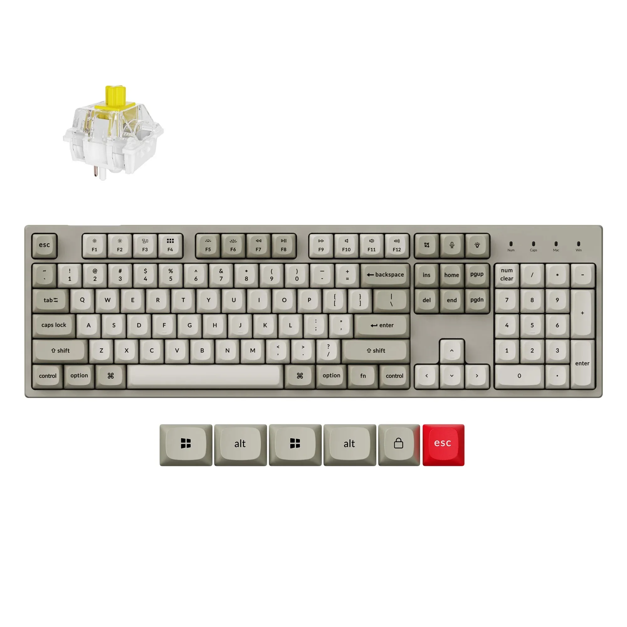 

Keychron C2 Pro 8K QMK Проводная механическая клавиатура на заказ Полностью собранная двойная клавиатура из ПБТ Полноразмерная раскладка