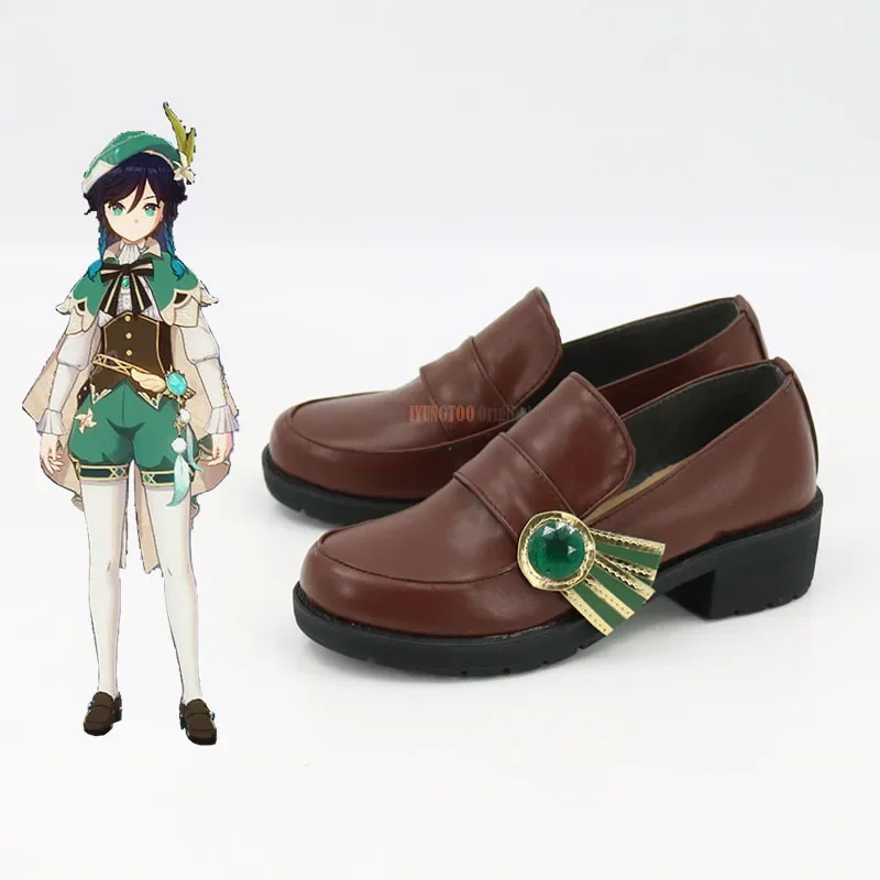 

Genshinimpact Venti Anime Characters Shoe Cosplay Shoes Boots Party Costume Prop