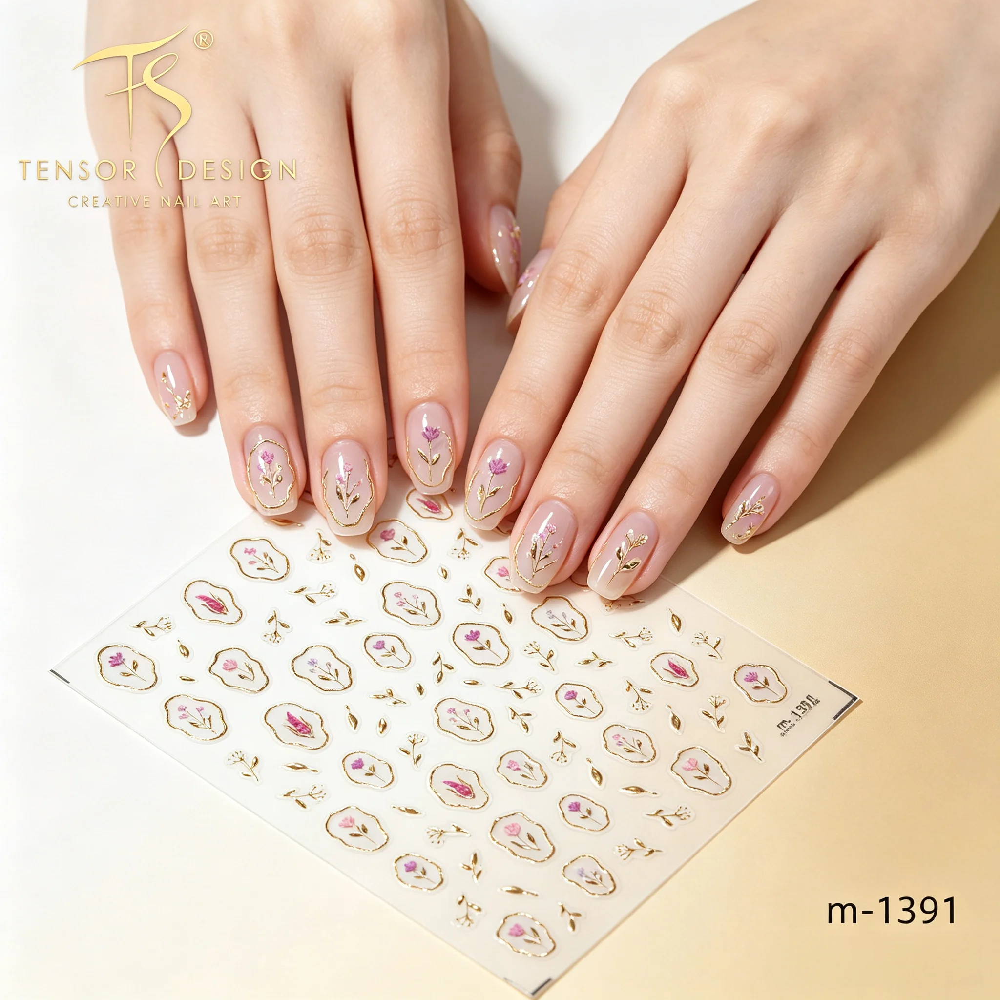 TENSOR NAIL Gold Frame Purple  - Nail Art Elegan recension och pris
