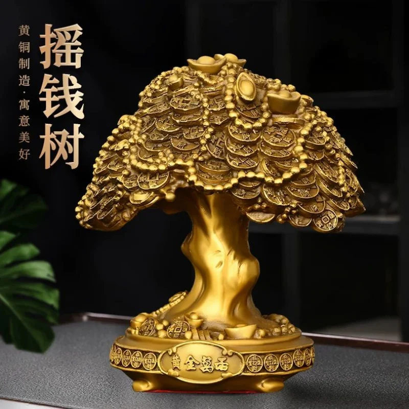 

Copper Money Tree Brass Ingot Tree Ornament Money Tree Wealth Tree Office Desktop Gift Fortune Tree Opening Tree