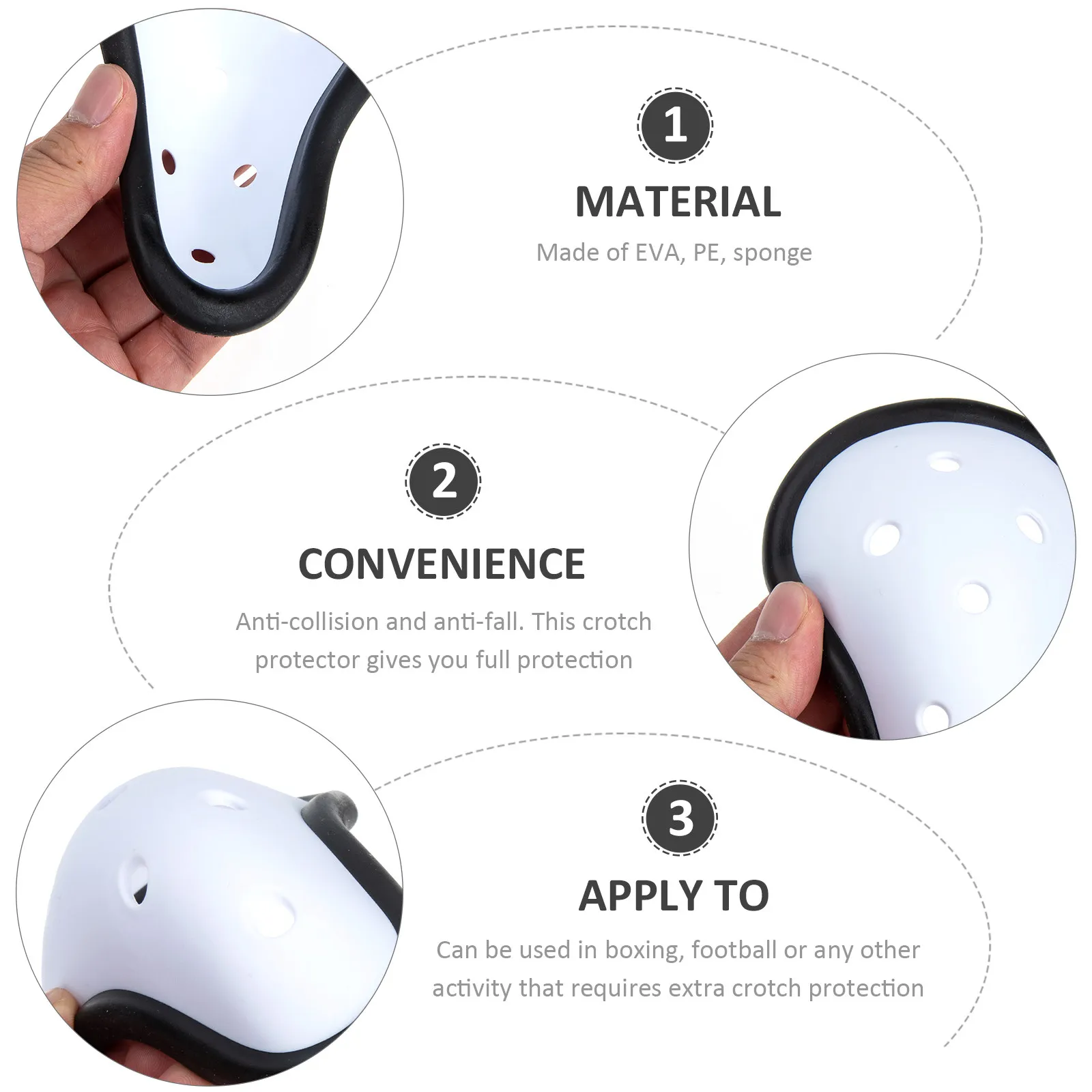 2Pcs High-Density Rugged Athletic Cup with Ergonomic Design for Taekwondo Boxing Karate Sports Crotch Protector Groin
