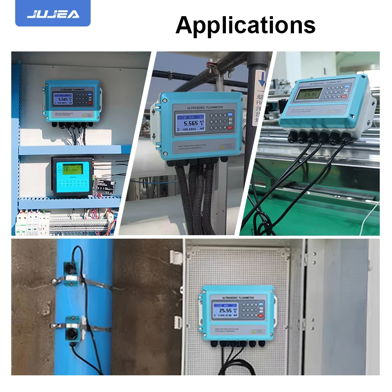 High Temperature Ultrasonic Flowmeter RS485 4-20mA Signal Output Wall-mounted Liquid Flow Sensor