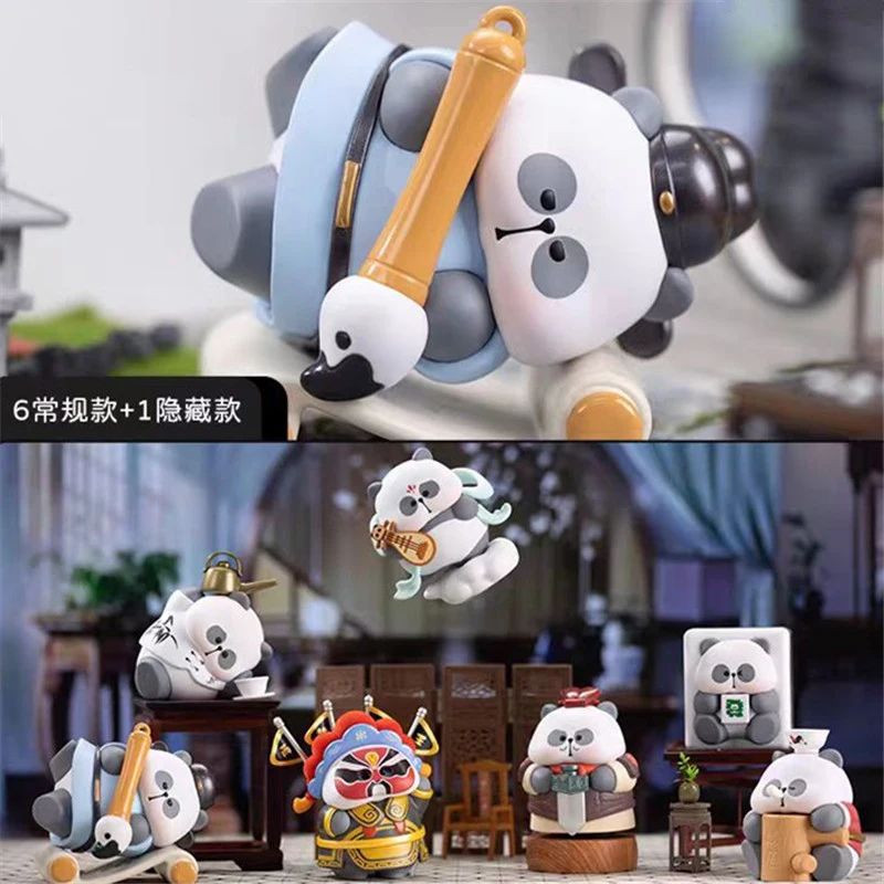 

Mr.Pa Chinese Travel Notes Blind Box Panda Series Mystery Box Toys Guess Bag Cute Anime Figure Mystery Box Doll Desktop Ornament