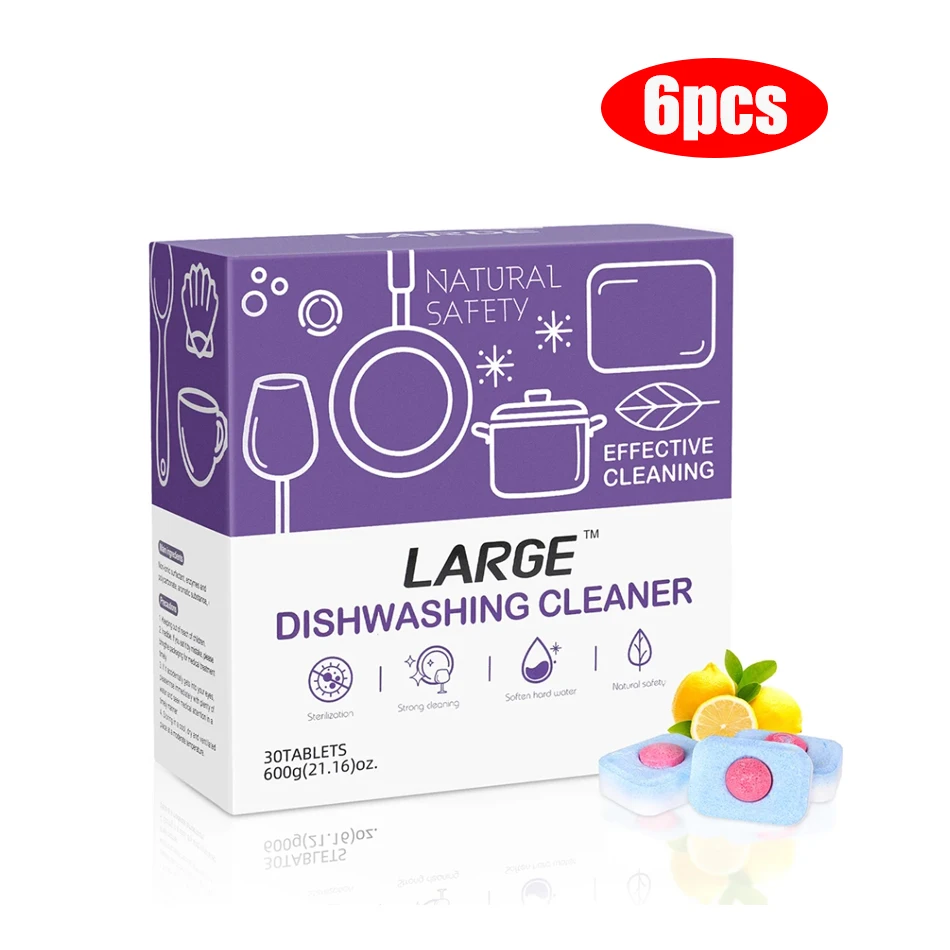 Dishwasher Cleaner Strong Oil Stain Removal Descaling Detergent Tablets Kitchen Cleaning Tools for Dishwasher Washing Machine