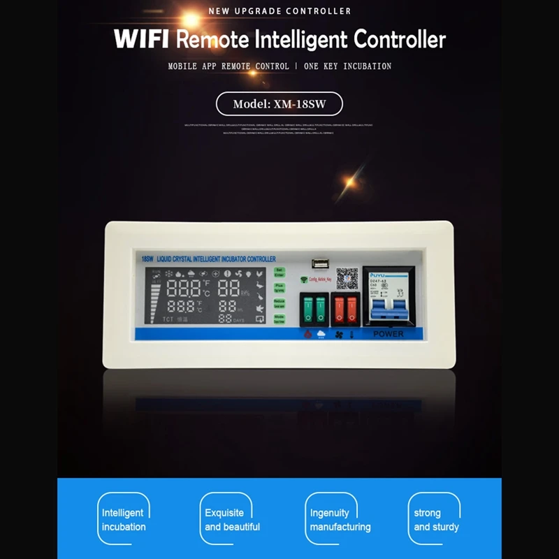 Imagem -06 - Egg Incubadora Controlador Termostato Higrostato Controle do Sistema Temperatura e Umidade Controlador App Xm18sw