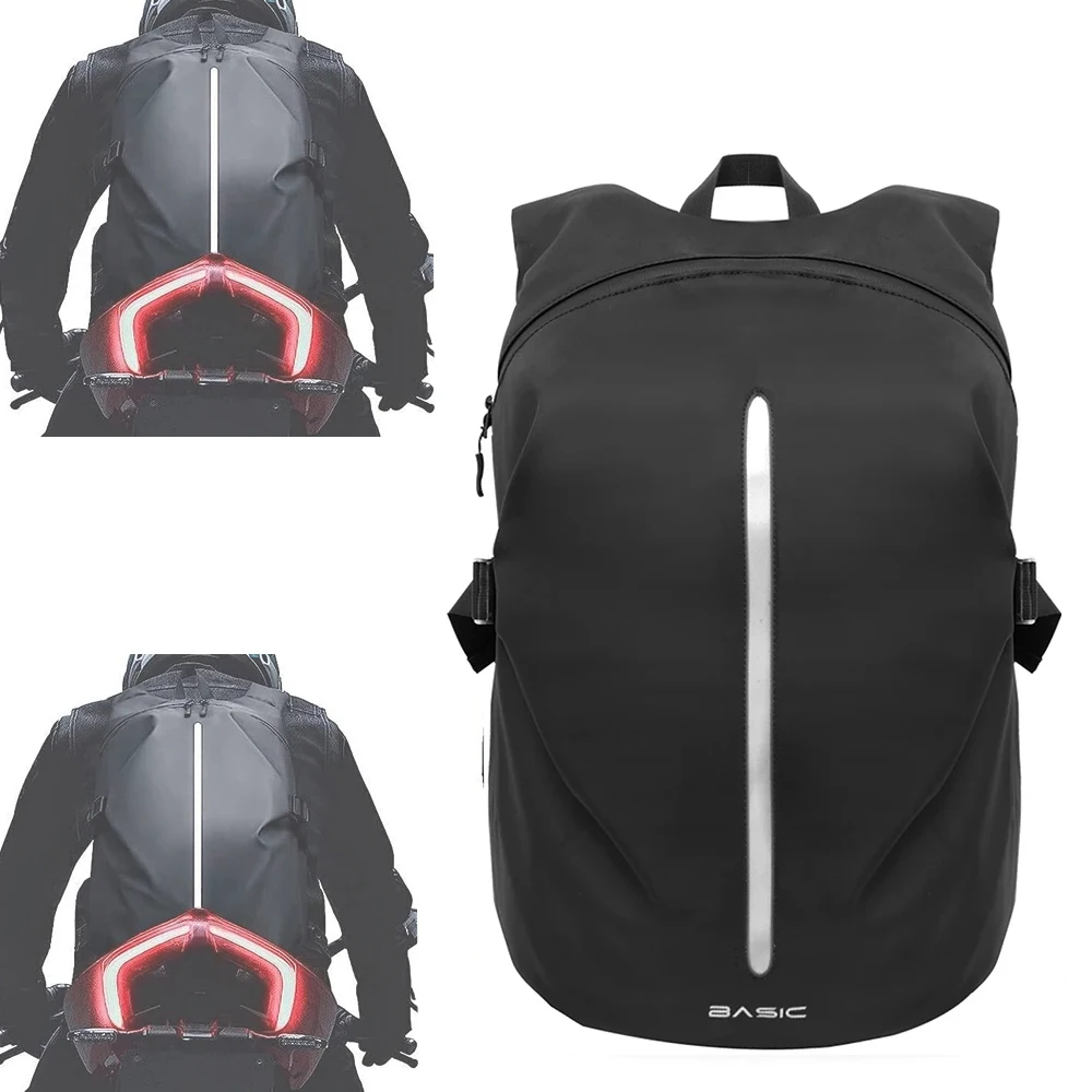 

Black Backpack Waterproof Outdoor Sports Riding Helmet Locomotive Backpack Motorcycle Business Travel Laptop Bag