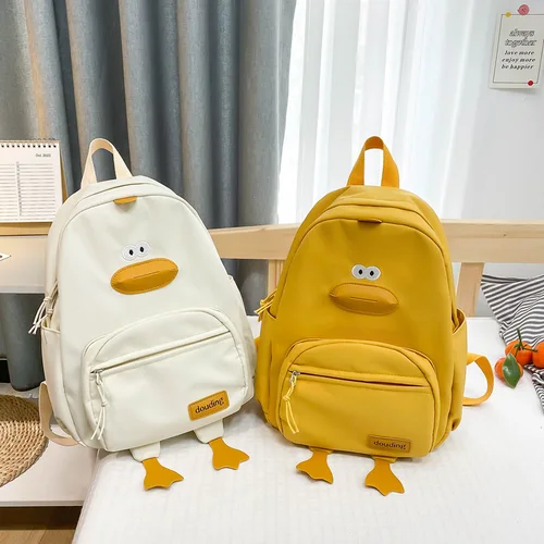 Nueva mochila de pato de dibujos animados, bolso de viaje bonito de diseñador, bolso escolar para niñas de edición versátil para estudiantes, рюкзак