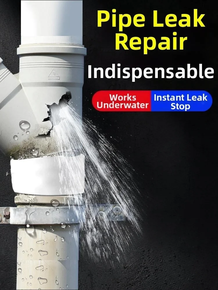 AB Glue for Water Pipe Leak Repair, Metal Cast Iron Pipe Leak Repair Adhesive, Plastic PVC Interface Radiator Pipeline Waterproo
