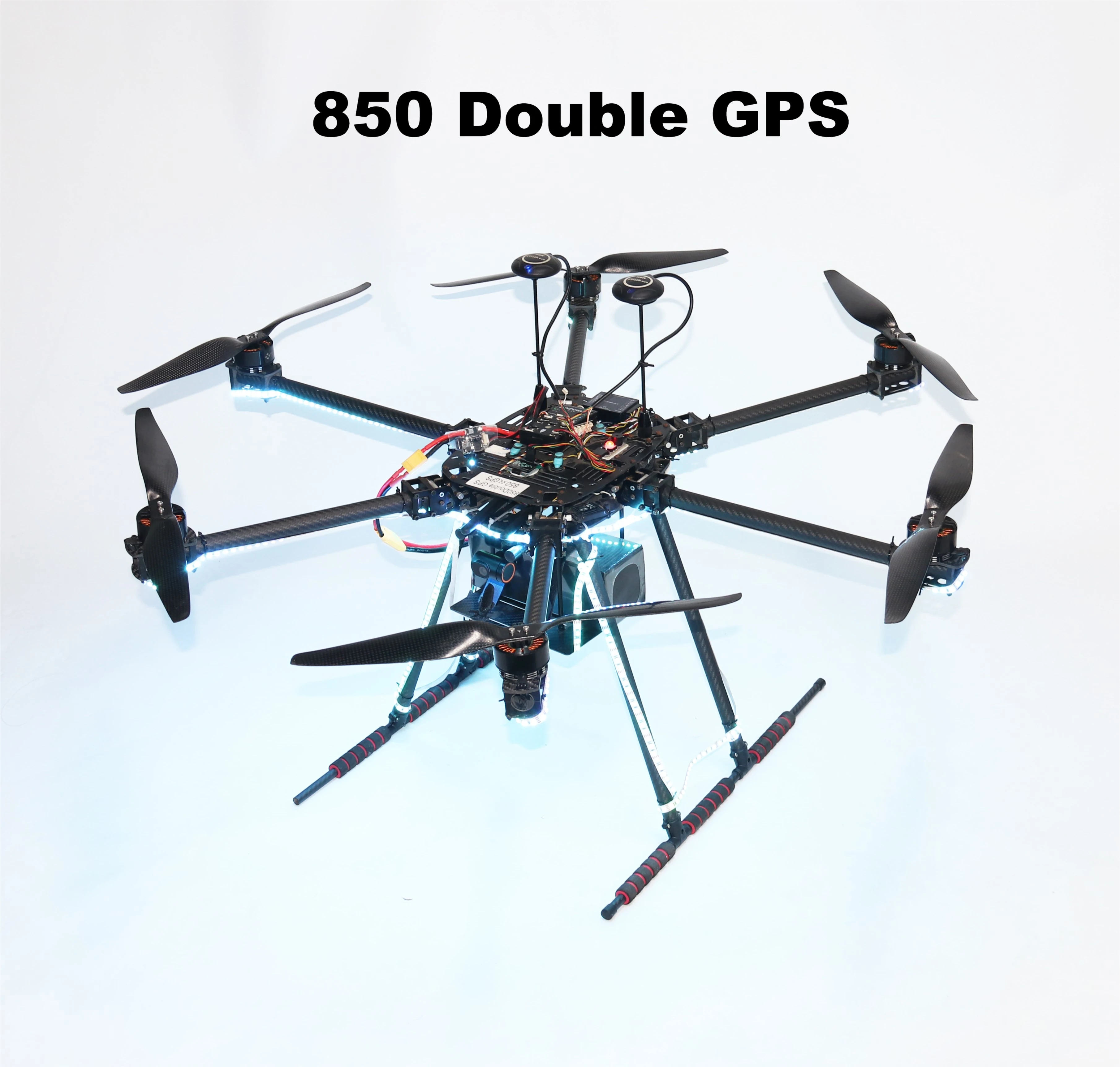 Angeltoy ZD850 2.4.8 M9N Full Carbon Fiber 850mm Hexa-Rotor Frame BLHELI 40A ESC  Flight Comtrol Rado Telemetry Set