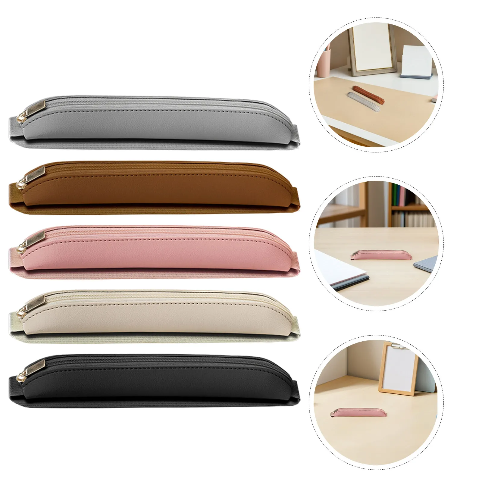 5Pcs Elastic Band Stylus Pen Pouch for Touchscreen Drawing Fine Tip Capacitive Stylus Business Fountain Pen Case Portable PU