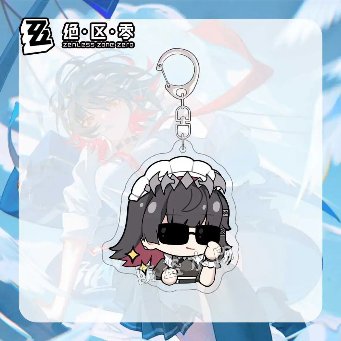 Anime Zenless Zone Zero Ellen Joe Shark Girl Countenance Pendant  Acrylic Keychain Keyring Backpack Decorative Gift