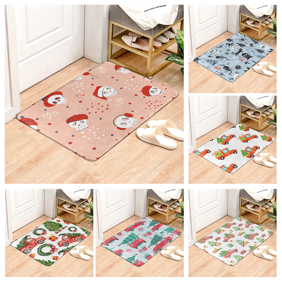 

House entrance carpet Home door mat Living Room Bath Foot bathroom non-slip water absorption rugs bath Halloween Autumn Pumpkin