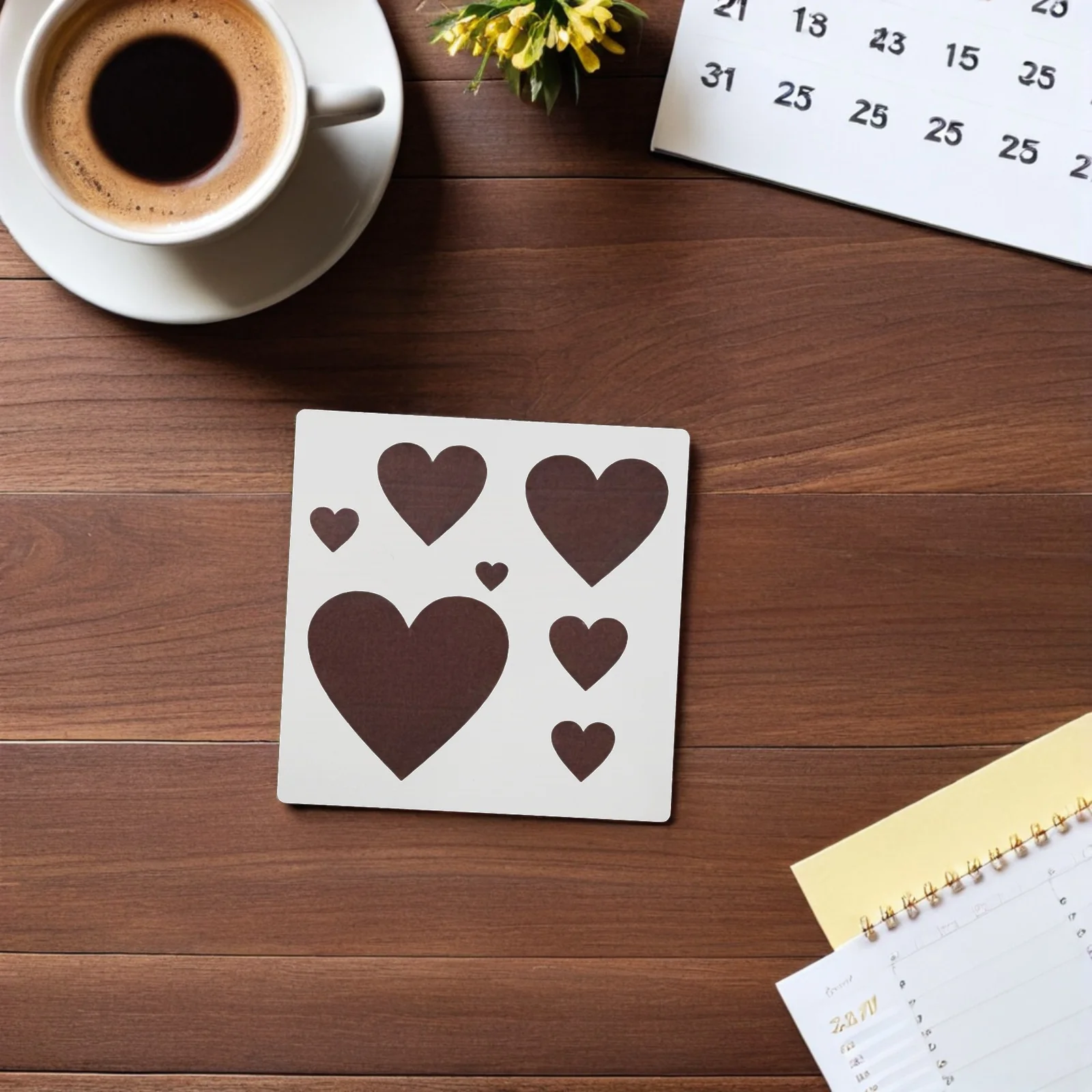 

30Pcs Reusable Heart Stencils Plastic Painting Template for Hollow Craft DIY Drawing Decorative Art Wall Fabric Paper Valentine