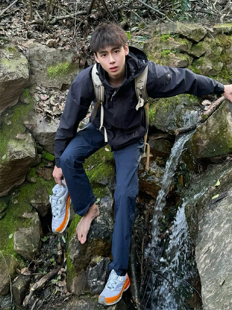 

Slim Fit Lightweight Qui Dry Hiking Trousers Men's Summer Casual Pants Tee-Proof Workwear Straight Leg Outdoor Mountain C...