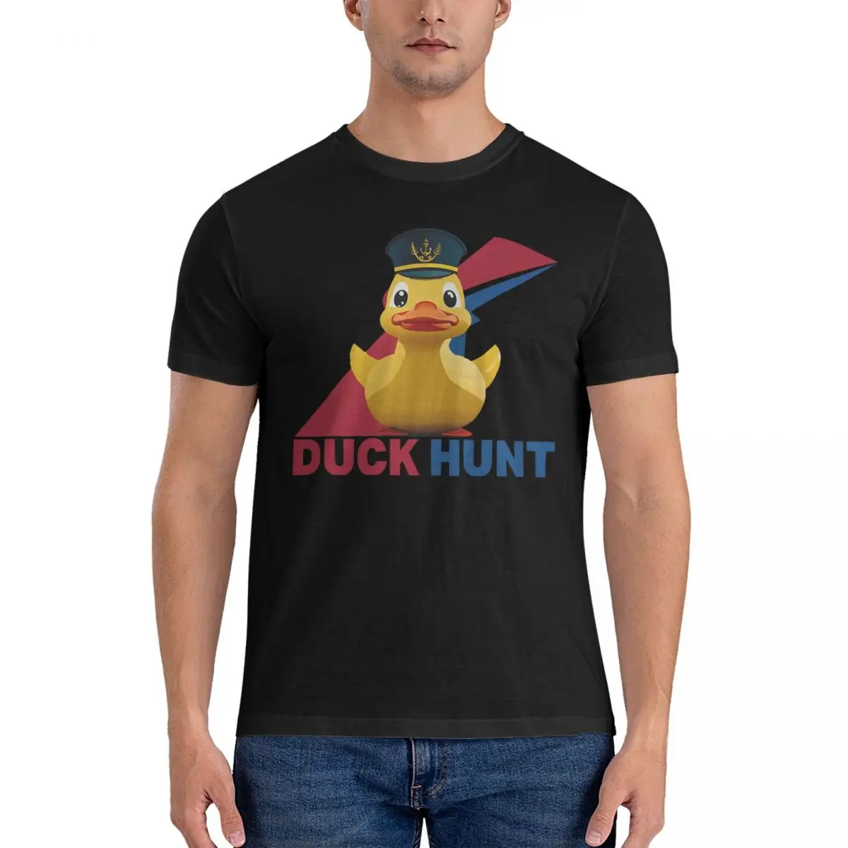 Men's Cool T Shirts D-Duck Hunt 100% Cotton Clothes Leisure Short Sleeve Crew Neck Tee Shirt Unique T-Shirts