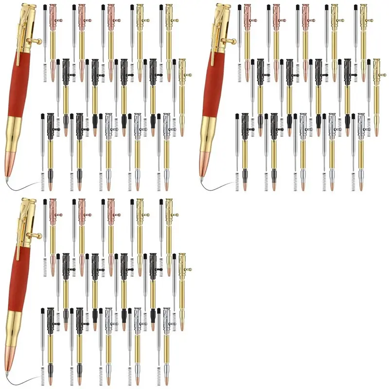 45 Pcs Wooden Pen Set Ballpoint Pen Set School Supplies For DIY Making Classroom Supplies Teacher Student Gifts