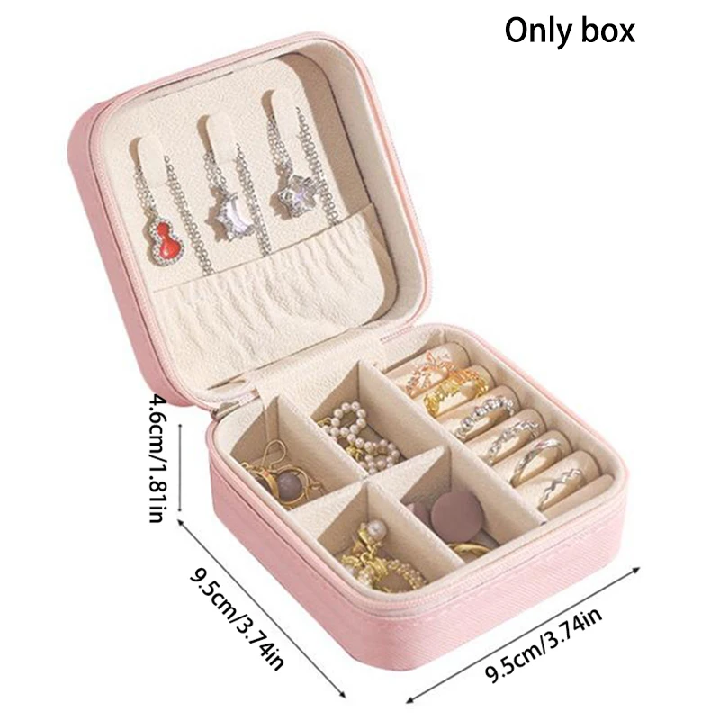 Multifunctional Portable Exquisite Compact Jewelry Box Travel Bracelet Earrings Bedroom Desktop Storage