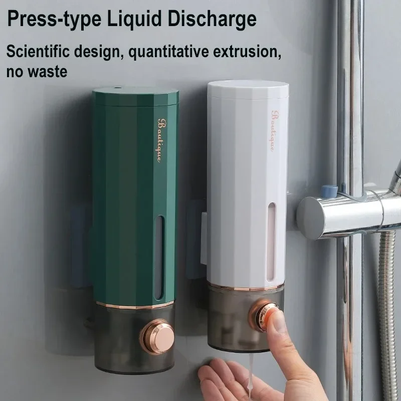 Soap Dispenser Non-Perforating Hand Sanitizer Wall Hanger Press Dispenser Home Hotel Shower Gel Shampoo Box Shower Gel Dispenser