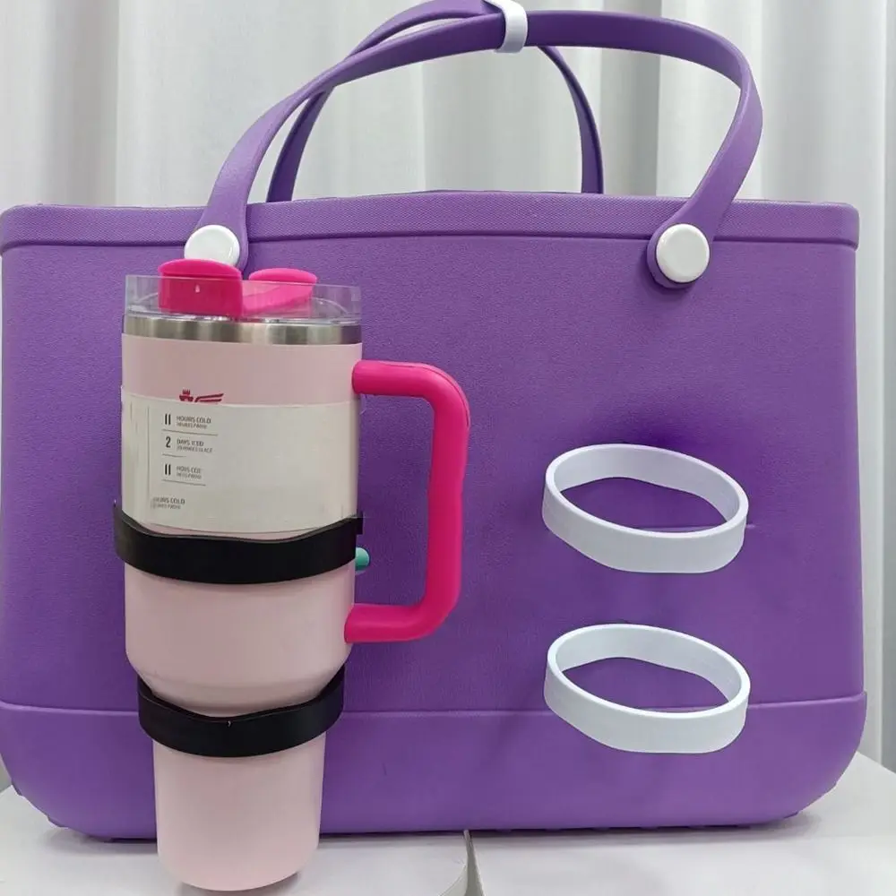 

2Pcs ABS Cup Holder for Bogg Bag Portable Anti-slip Cup Holder for Universal Adjustable Insert Drink Holder for 30oz 40oz