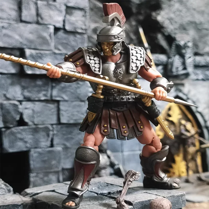 조이토이 고대 로마 공화국 열 번째 군단 1:18 스케일 이동식 병사 모델 플레이세트 - 다섯 명 그룹 군사 액션 피규어