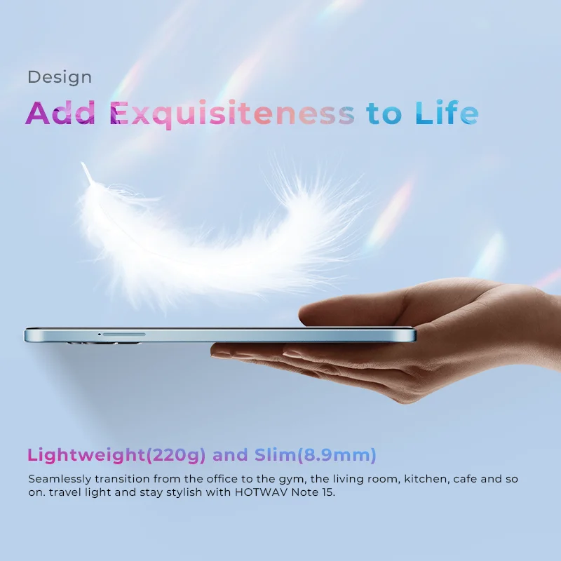 هاتف ذكي HOTWAV Note 15 بشاشة 6.6 بوصة HD + شاشة أندرويد 14 5160 مللي أمبير في الساعة هاتف محمول 8(4+4) جيجابايت + 64 جيجابايت ثماني النواة 13 ميجابكسل هاتف محمول رفيع للغاية