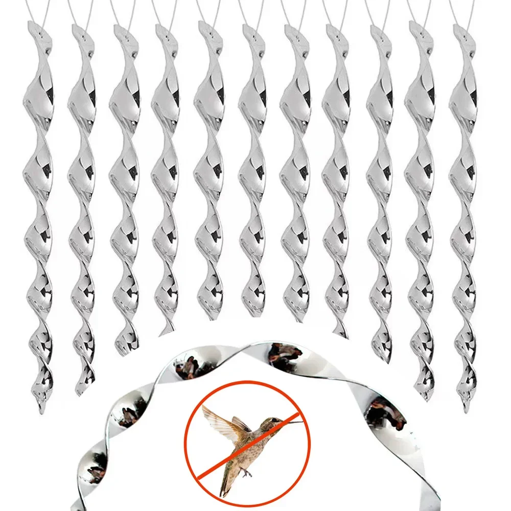 

6/12/24/26pcs Anti Bird Repeller Pigeon Scare reflective Stick Bird Wind Spiral Rotating Rod Garden Ornaments Birds Away Scarer