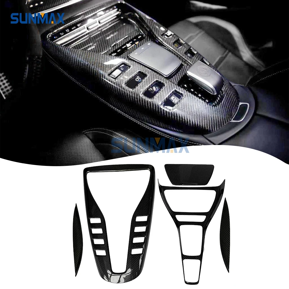 

Dry Carbon Fiber Interior Trim Kits Center Console Panel Cover Accessories For Mercedes Benz AMG GT GT63S GT50 GT53 GT43 2020+