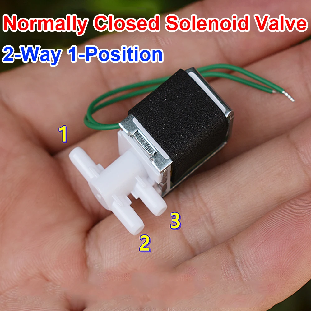 Normally Closed Air Solenoid Valve DC 9V-12V 2-Position 2-Way Electromagnetic Valve Instrument Equipment Electric Control Valve