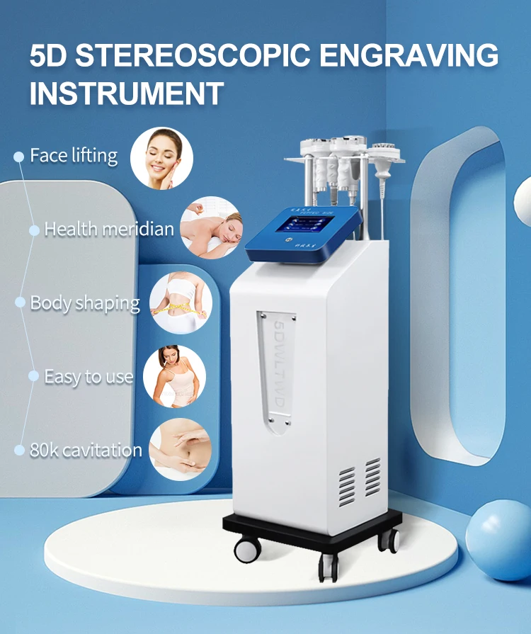 

Профессиональный 5D скульптурный 80k вакуумный кавитационный аппарат 6 в 1 для контурной липосакции тела для похудения, потери веса, против целлюлита
