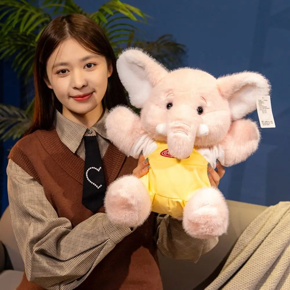 만화 PP 면 코끼리 플러시 인형 큰 귀 부드러운 포옹 플러시 장난감 23cm/32cm 편안한 박제 코끼리 장난감 생일 파티