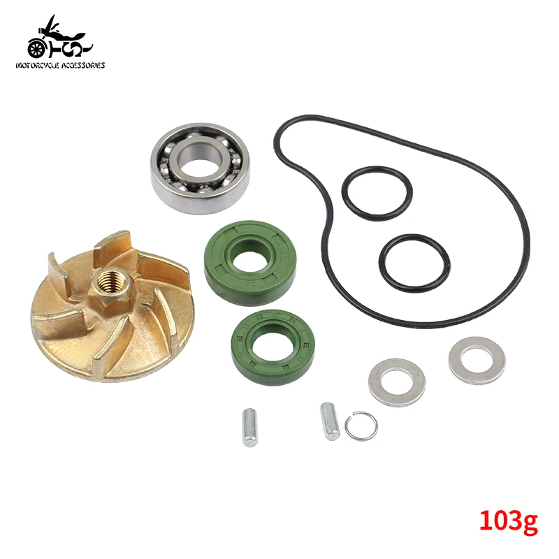 SJ 5DH-12451-00-00 Motorcycle Water Pump Seal Impeller Shaft Bearing Repair Kit For Yamaha WR250F YZ250F 01-2013 5XC-12459-00-00