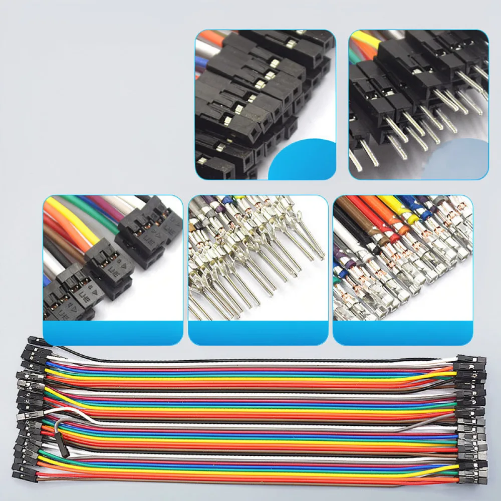 For For Risym 40P Ribbon Jumper Cable Multicolor Dupont Wire Connector Male Female For Electronic Circuit Prototype Tool
