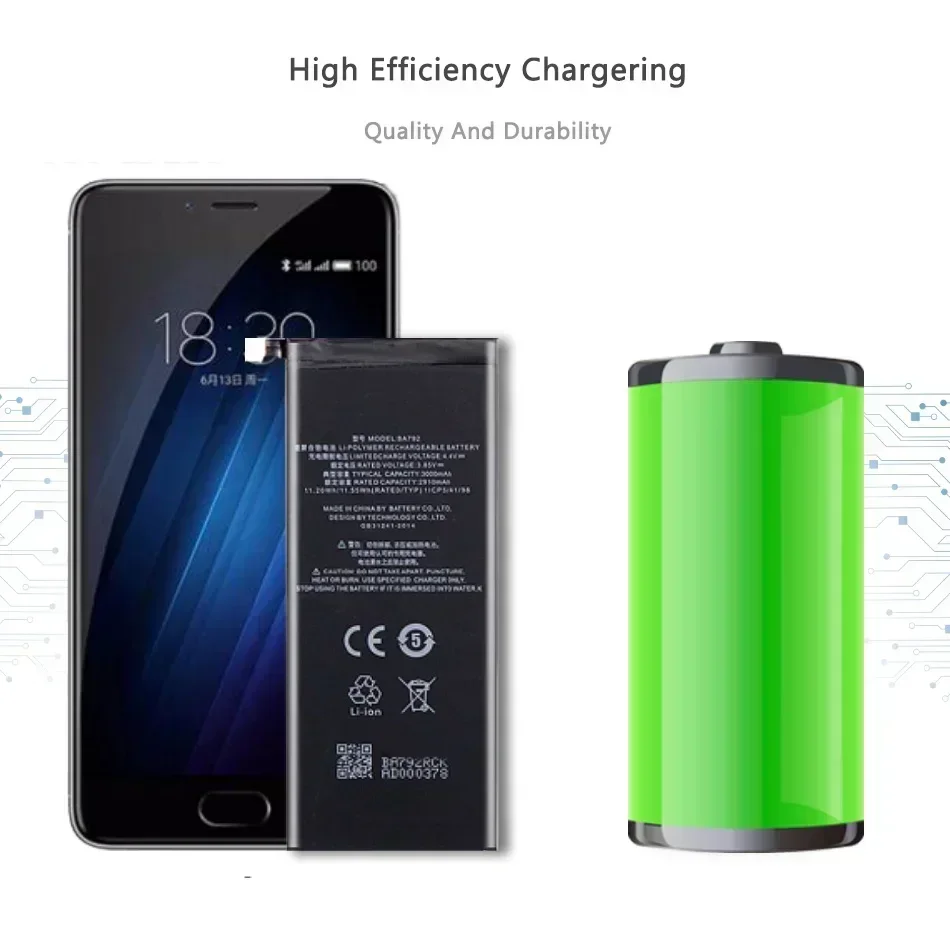 Meizu-BA792 BA 792 Bateria para Mei Zu Pro 7, M792Q, M792C, M792H, BA791, Ferramentas Gratuitas, 3000mAh