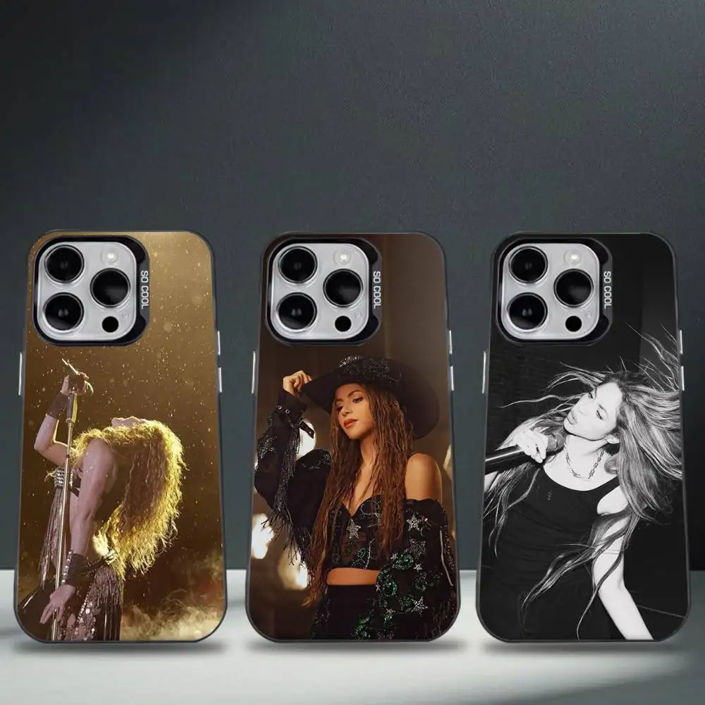 

Singer Famous S-Shakira Phone Case For iPhone 16,15,14,13,12,11,8,7,Pro,Max,Plus,Mini,XS,SE Anti Fall Black Matte Hard
